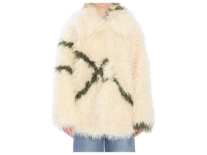 Jakke Cocoon Kunstpelz Jacke creme