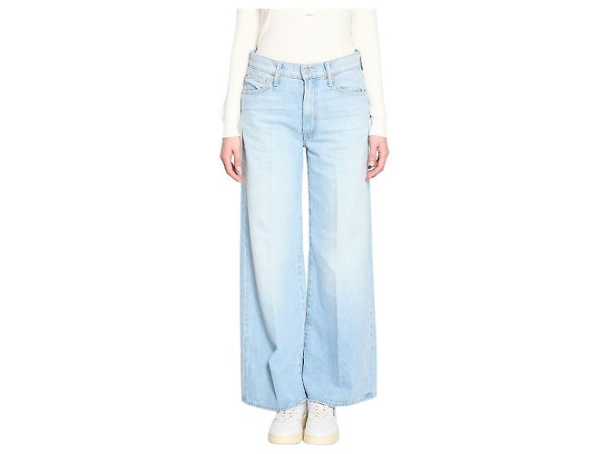 Mother The Ditcher Roller Zip Skimp Jeans Hellblau