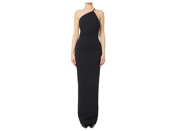 Solace London Alexandra Maxikleid einseitig schwarz