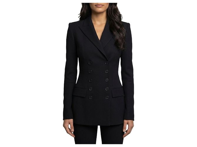Dolce & Gabbana Double-breasted wool jacket Black