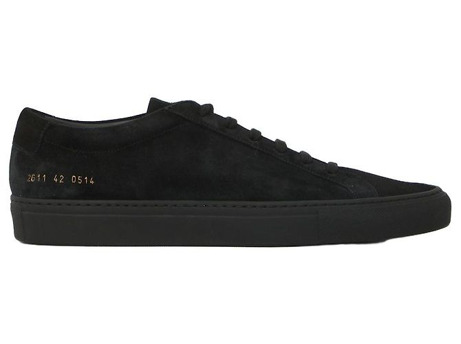 Common Projects Zapatillas Achilles Premium de ante off black Negro