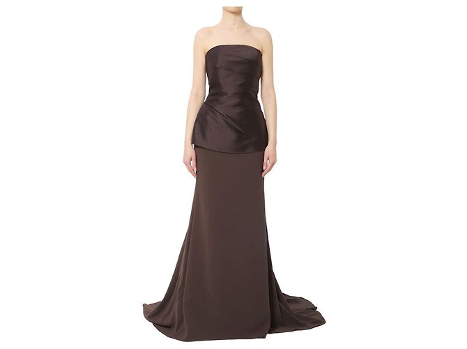 Solace London Alia Maxikleid braun