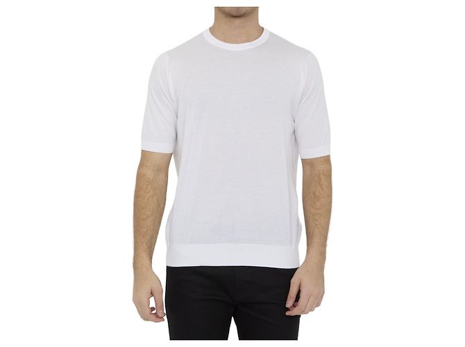 John Smedley Kempton T-shirt White Cotton