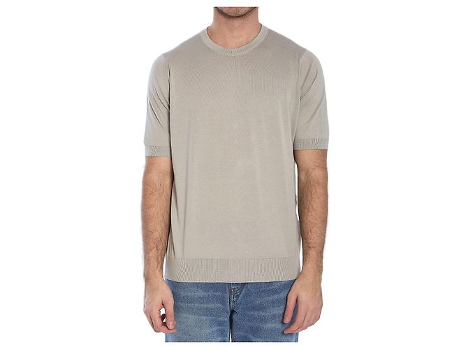 T-shirt John Smedley Kempton Bege de Algodão