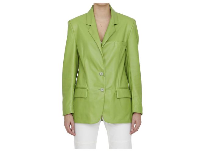 Giacca in pelle Salvatore Santoro verde lime