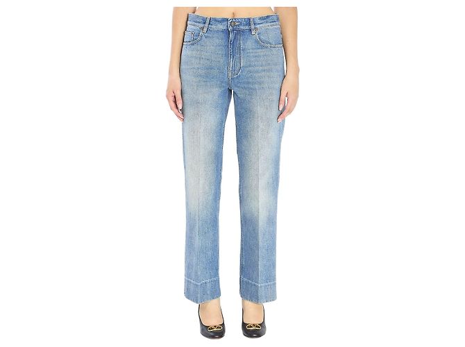 Valentino Garavani Pantalones de denim Chez Valentino Azul claro