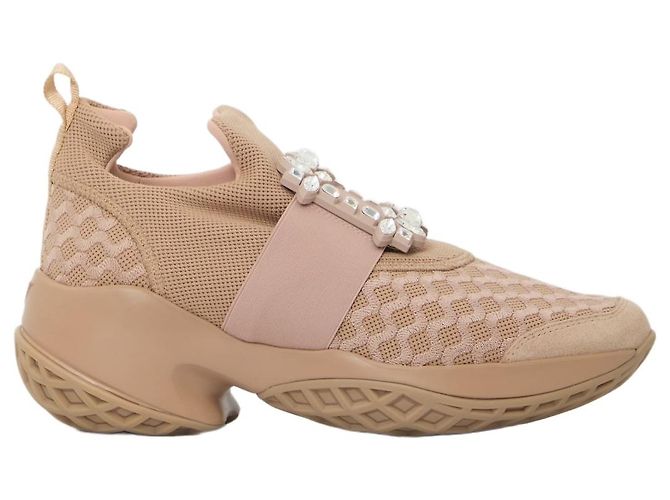 Roger Vivier Sneakers Viv' Run Strass Beige