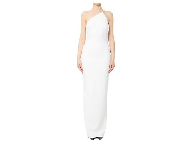 Solace London Alexandra Maxikleid Einflügelig Weiß