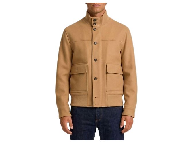 Lardini Giacca bomber Camel Sponge Beige