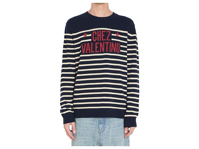 Valentino Garavani Chez Valentino Pullover Blau