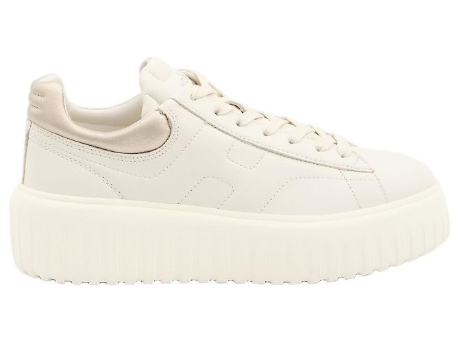 Hogan H-Stripes Sneaker aus Leder weiß