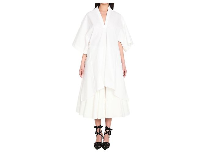 Vestido túnica midi Moisson Jacquemus de algodón blanco