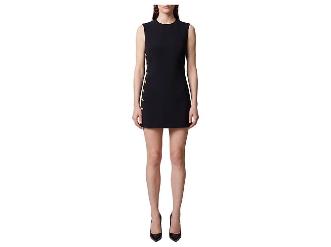 Medusa Versace Stretch viscose cady mini dress Black