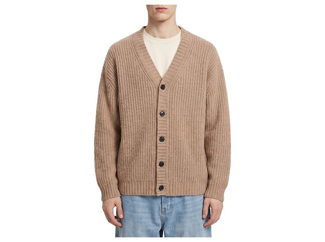 Roberto Collina Strickjacke aus Zopfwolle Beige