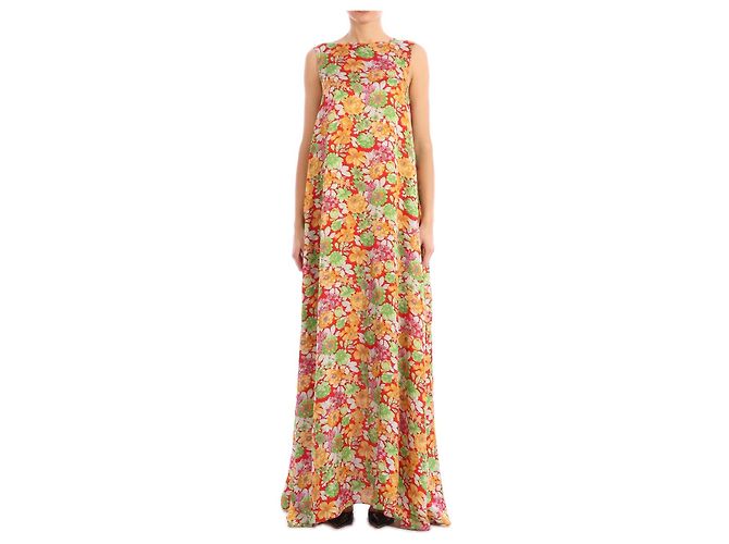 Plan C Vestido maxi con estampado floral