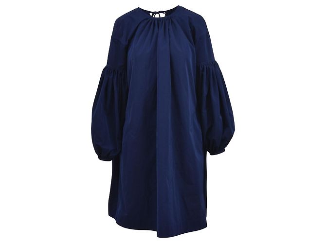 Calvin Klein Bishop-Kleid mit Spitzendetails Blau