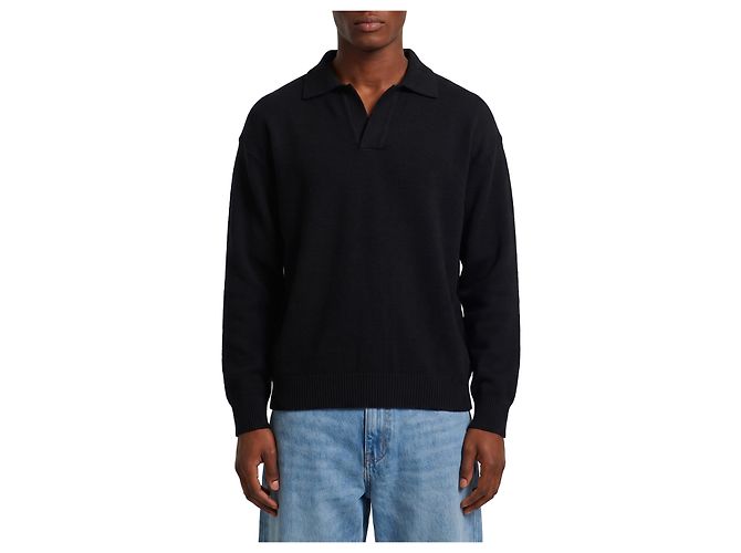 Roberto Collina Schwarzes Skipper-Poloshirt