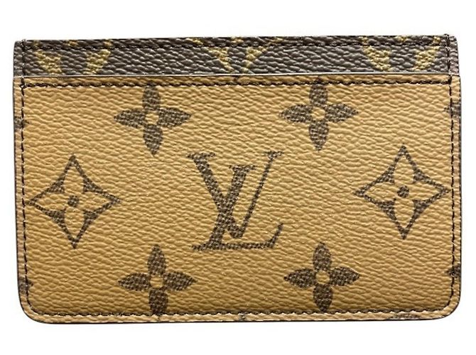 Louis Vuitton Monogram Reverse Card Case Marrom