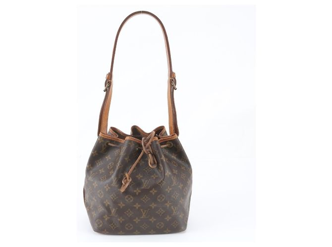 Noe Bolsa de Ombro Petit Noé em Couro Monogram Louis Vuitton Marrom