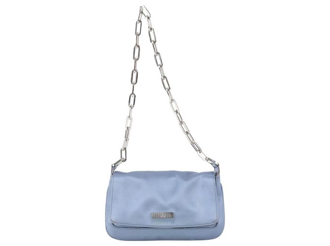 Bolsa de Ombro Gucci Azul Claro com Corrente