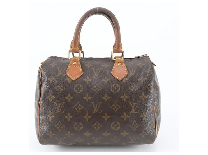 Bolsa Louis Vuitton Monogram Speedy 25 em marrom