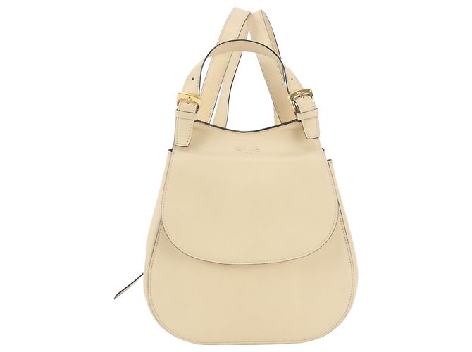 Céline Sac à dos Celine en cuir Beige