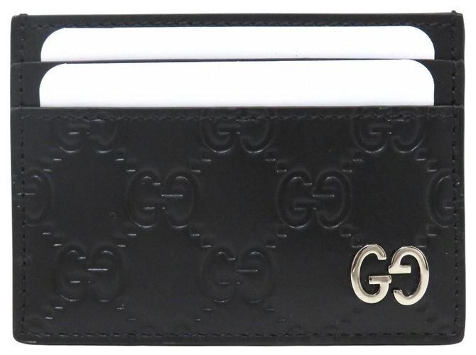 Tarjetero Gucci de piel negra Negro