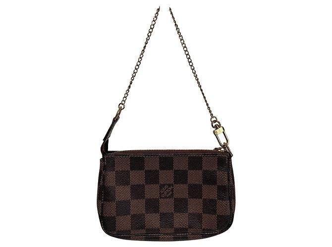Sac à main Louis Vuitton Mini Pochette Accessoires Damier ebène