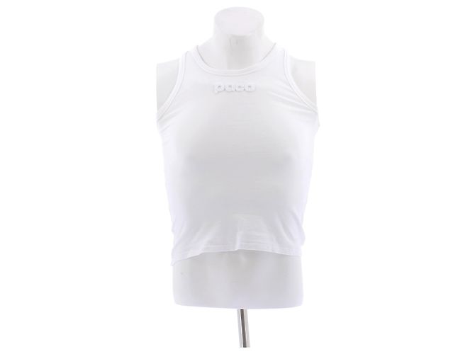 Regata branca de algodão Paco Rabanne Branco