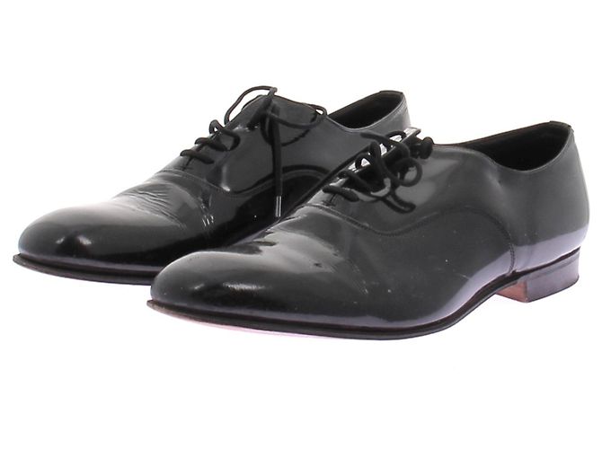Church's Lackschuhe Schwarz Leder Größe 48