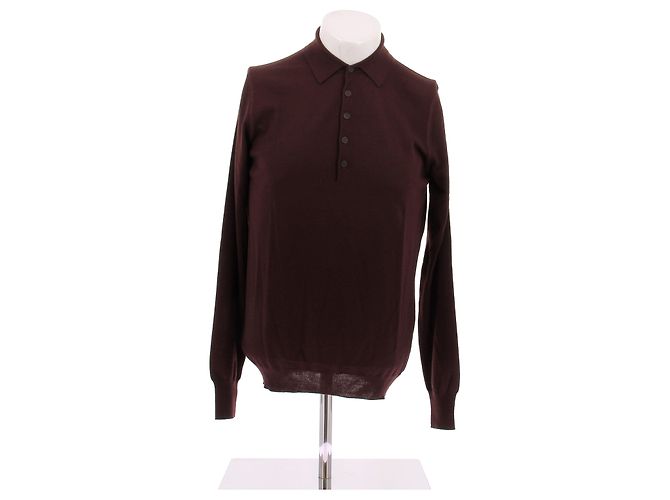 Bottega Veneta Pull bordeaux en laine