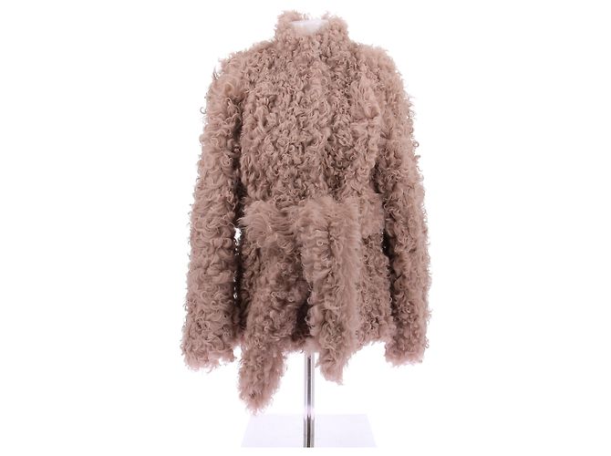 Autre Marque Pelzmantel "Elsa" nude Beige