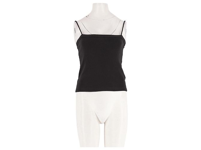 Autre Marque Top in cotone nero ST AGNI con scollo quadrato