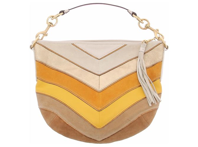 Coach Sac en daim dégradé jaune