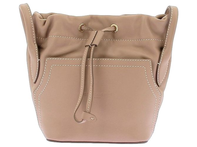 Borsa a secchiello in pelle beige Robert Clergerie