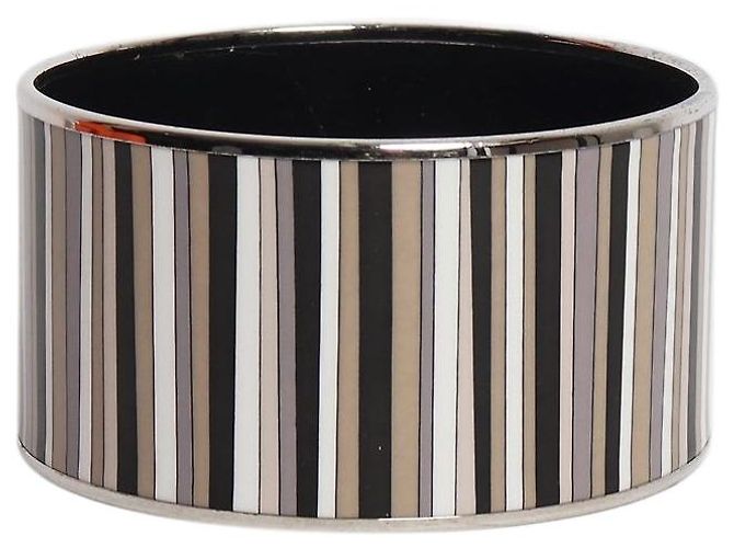 Hermès Bracciale smaltato a righe Carioca multicolore