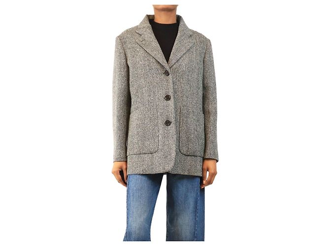 Autre Marque Blazer gris de espiga - size UK 8