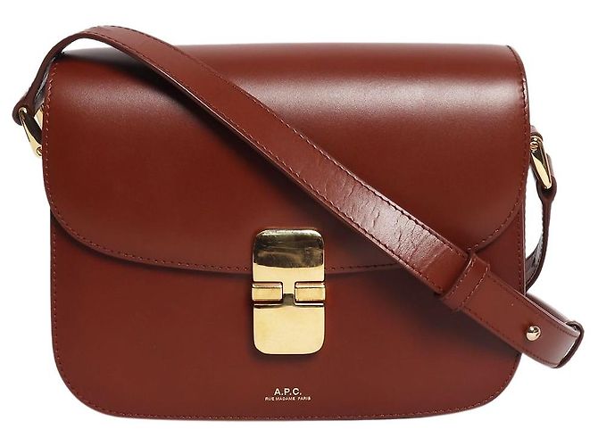 Apc Bolsa tiracolo Grace em couro castanho Marrom