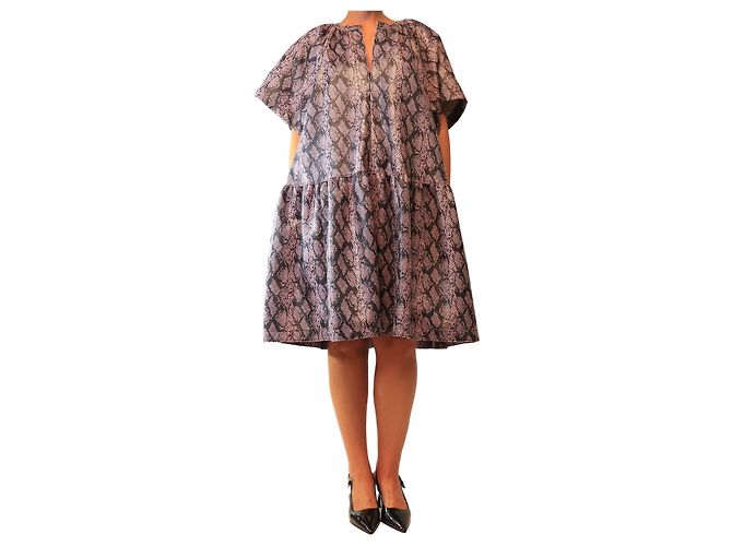 Autre Marque Kaitlyn Mini-Kleid Schlangenprint lila - size UK 12