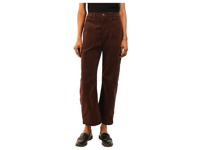 Autre Marque Vaqueros de pana Hazal Chocolate - size UK 6 Castaño