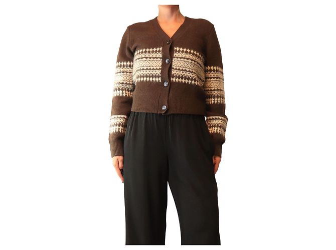 Apc PC Dark chesnut Lindsey cardigan - size M Marrom