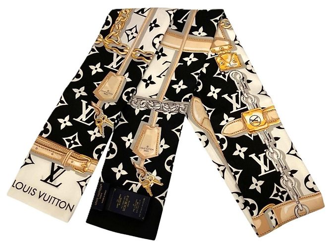 Louis Vuitton Bandeau Monogram Confidential Stole Nero