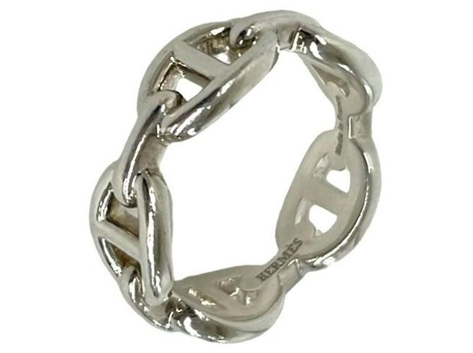 Ring Hermès Anel Hermes Chaine d'Ancre Enchainée PM Prata