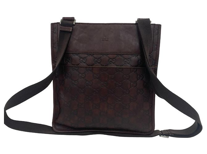 Bolsa de Ombro em Couro Gucci Guccissima Logo