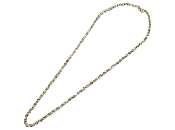 Autre Marque Collana Tiffany Vintage Twist Rope Argento D'oro