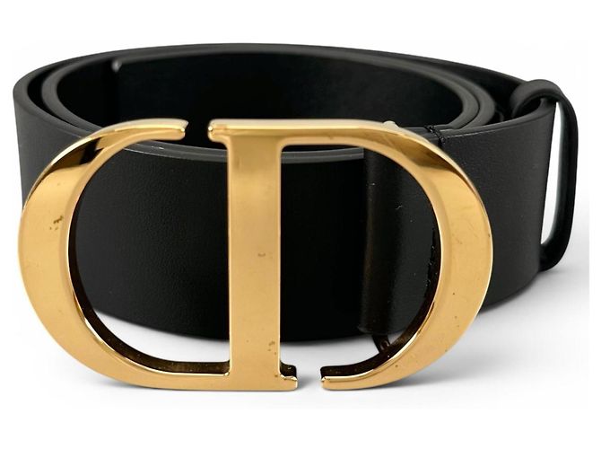 Cinto de couro Christian Dior 30 MONTAIGNE Preto