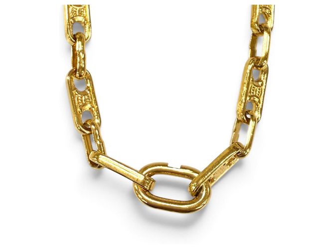 Céline Celine Vintage Triomphe Chain Bracciale Collana 2-in-1 D'oro