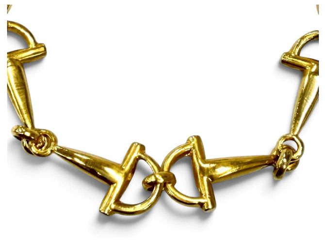 Céline Collana lunga CELINE Vintage Triomphe Horsebit Chain D'oro