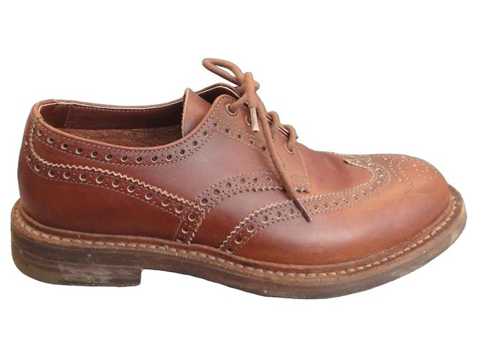 Double Scarpe Brogue Prada in Pelle Marrone