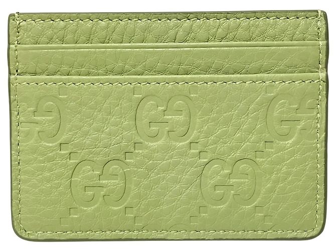 Gucci Green Leather Card Case